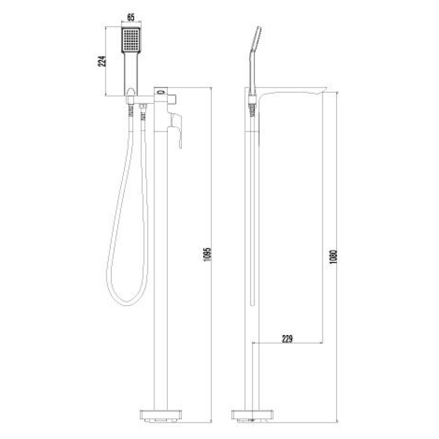 Смеситель для ванны Lemark Unit LM4544C