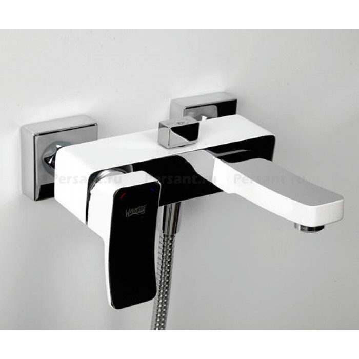 Смеситель для ванны WasserKRAFT Aller 1061WHITE белый/хром