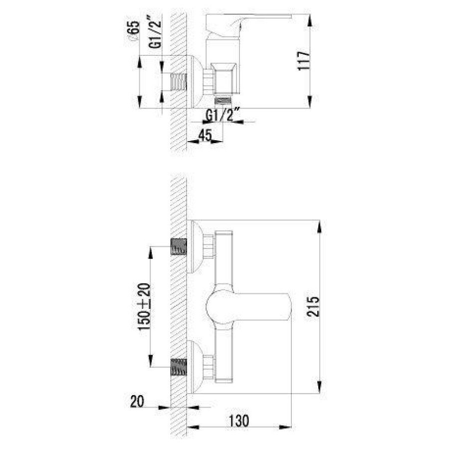 Смеситель для душа Lemark plus Grace LM1503C