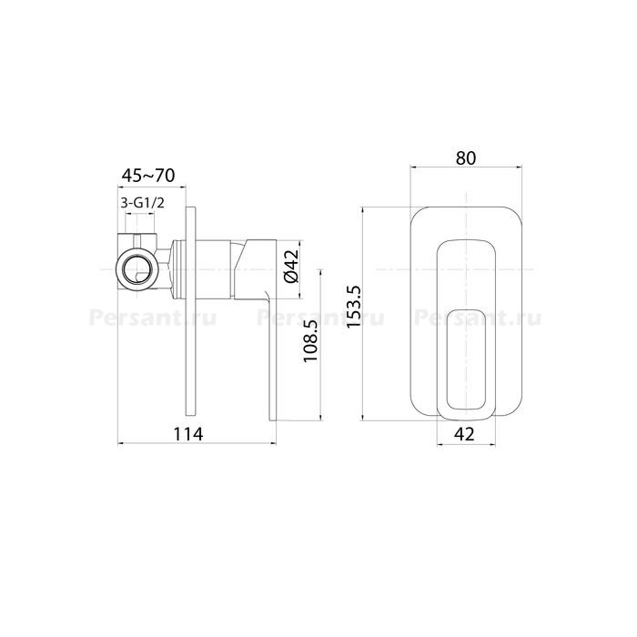 Смеситель для душа IDDIS Slide SLISB00i66 хром