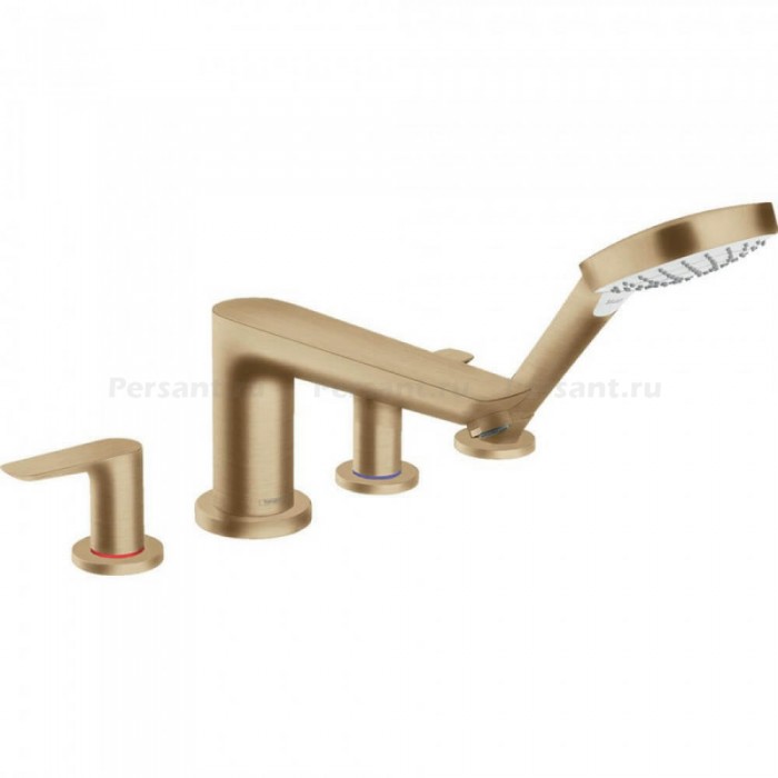 Смеситель на борт ванны hansgrohe Talis E 71748140 на 4 отверстия, шлифованная бронза