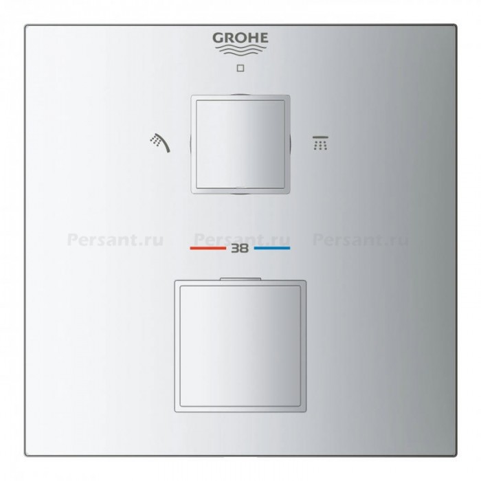 Смеситель для душа Grohe Grohtherm Cube 24154000 встраиваемый, с термостатом, хром