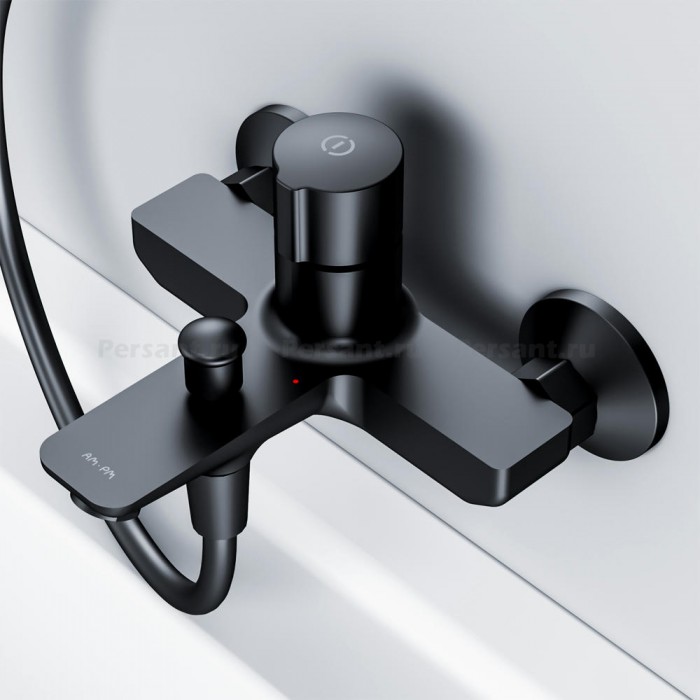 Смеситель для ванны AM.PM X-Joy F85A10522 TouchReel, черный матовый