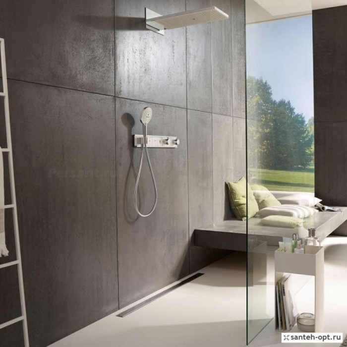 Смеситель для душа hansgrohe RainSelect 15357400 с термостатом, на 4 потока, белый/хром