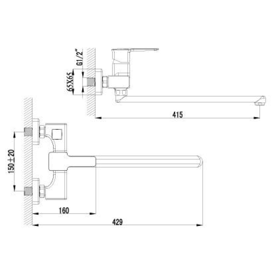 Смеситель для ванны Lemark Basis LM3617C