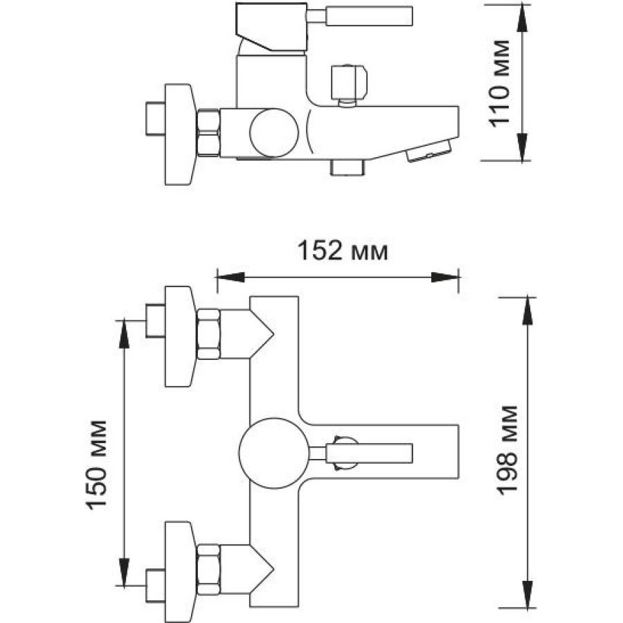 Смеситель для ванны WasserKRAFT Wern 4201