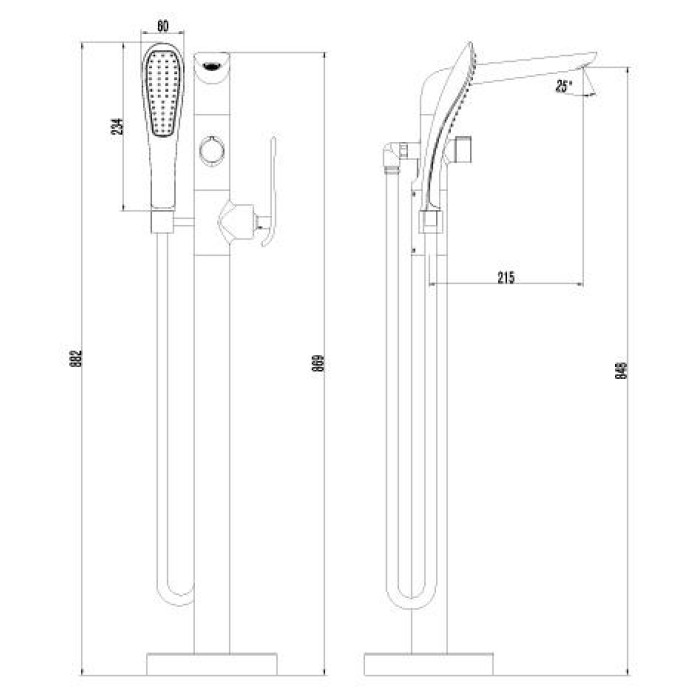 Смеситель для ванны Lemark Melange LM4944CW