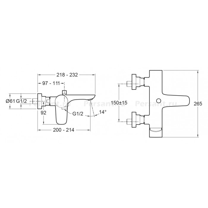 Смеситель для ванны Jacob Delafon ALEO E72282-CP хром