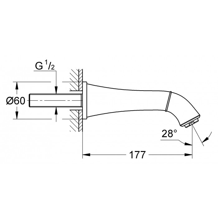 Излив для ванны Grohe Grandera 13341IG0