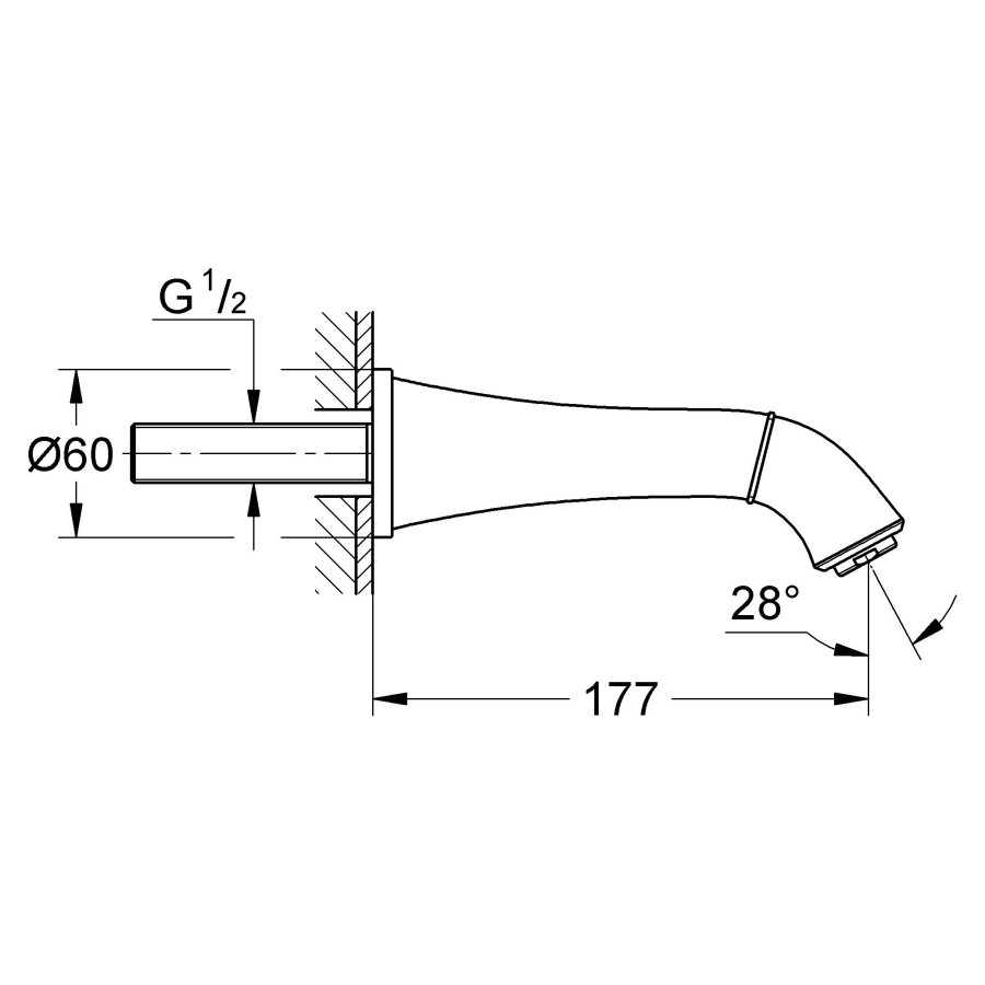 Излив для ванны Grohe Grandera 13341IG0