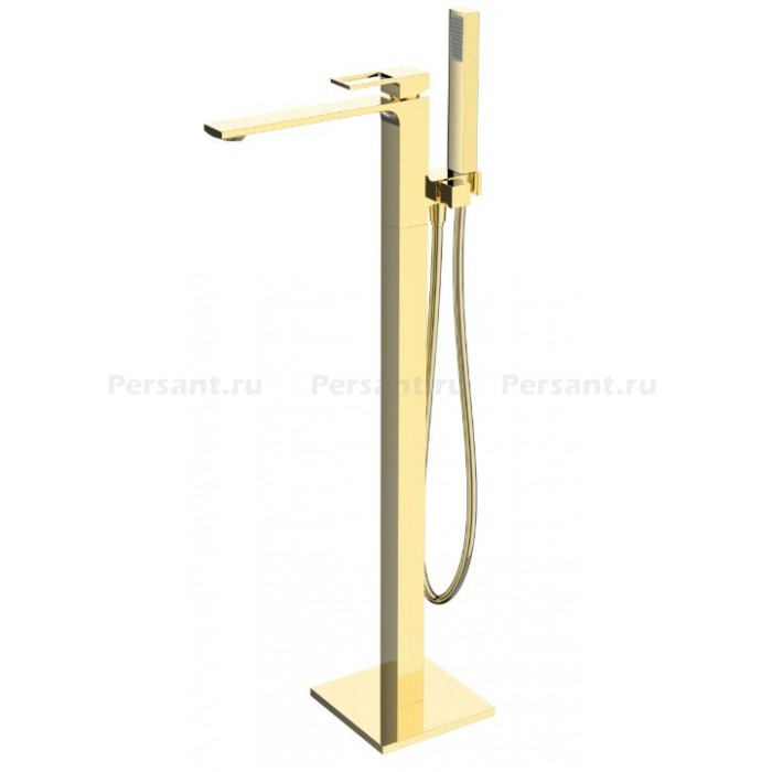 Смеситель для ванны BelBagno Luce LUC-FMT-ORO напольный, золото глянцевое
