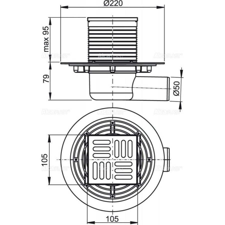 Душевой трап AlcaPlast APV1311