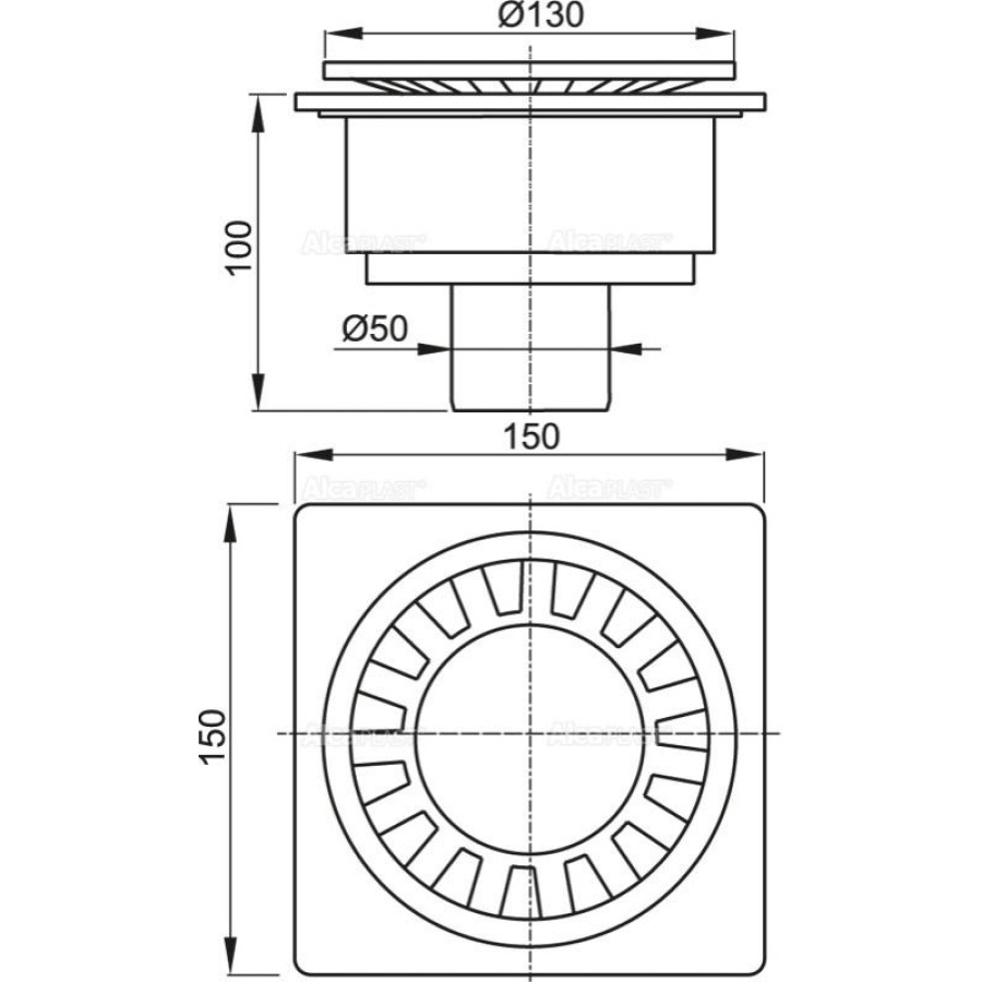 Душевой трап AlcaPlast APV16