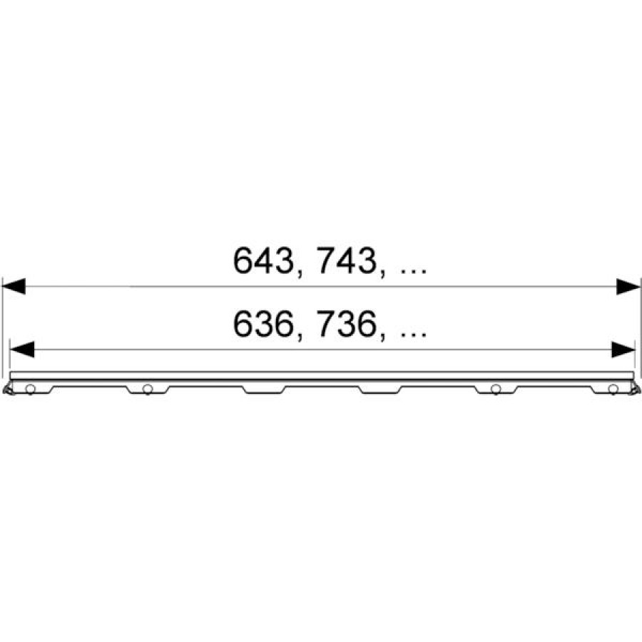 Основа для плитки Tece Drainline 601592 черная 1500мм