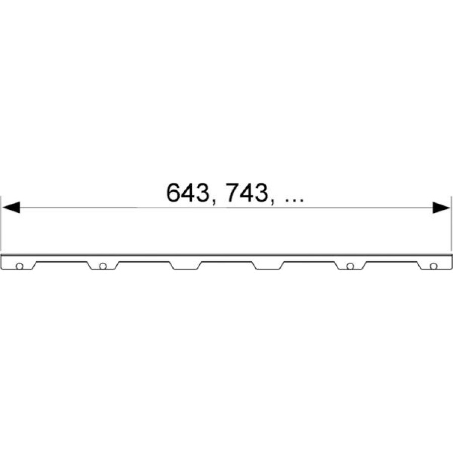 Панель для слива Tece Drainline Steel II 600882