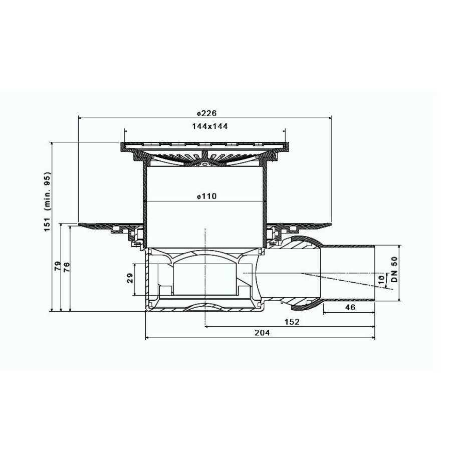 Душевой трап Pestan Confluo Horizontal 13000085