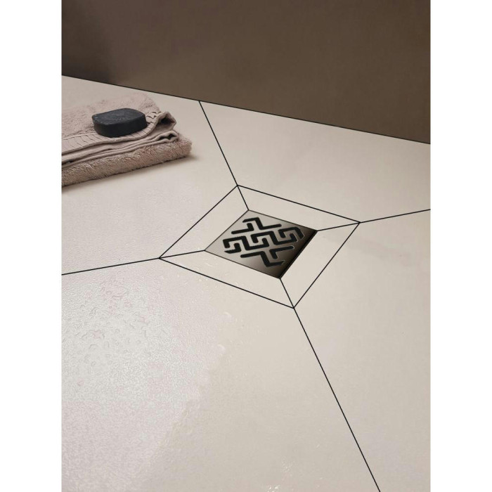 Душевой трап Berges Zentrum Antik 150x150 (090365) матовый хром