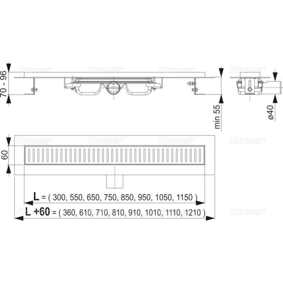 Душевой лоток AlcaPlast Low APZ101-300