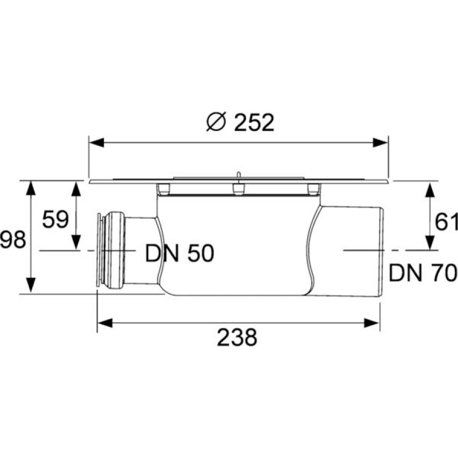 Сифон Tece Drainpoint 3603500 боковой