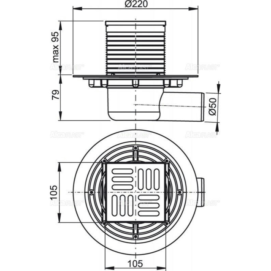 Душевой трап AlcaPlast APV1321