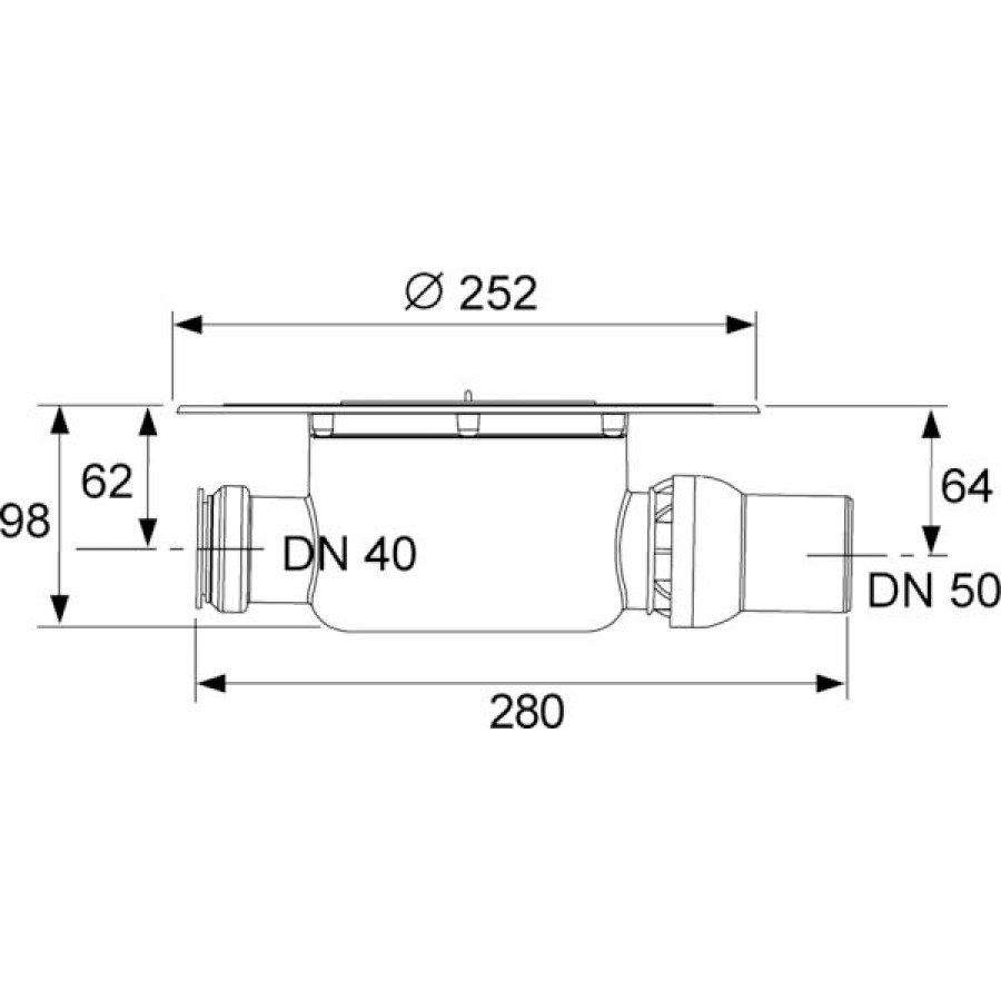 Сифон Tece Drainpoint 3601500 боковой