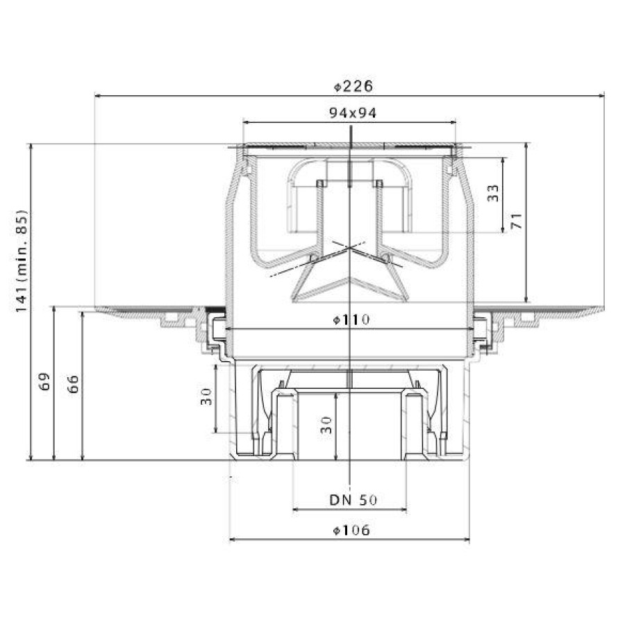 Душевой трап Pestan Dry 13000069