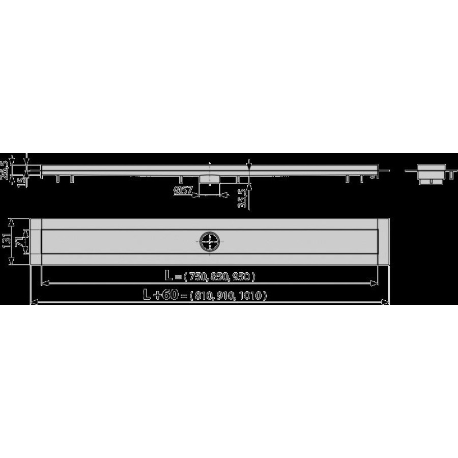 Душевой лоток AlcaPlast Modular APZ13-750