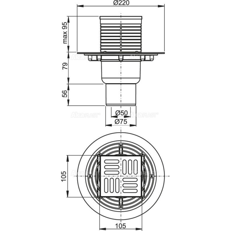 Душевой трап AlcaPlast APV2321