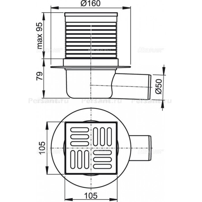 Душевой трап AlcaPlast APV31
