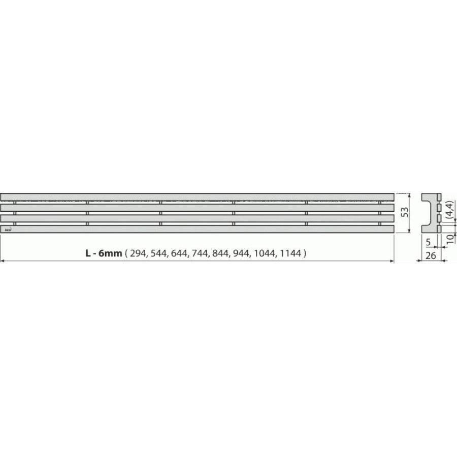 Решетка для душевого лотка AlcaPlast GAP-750M