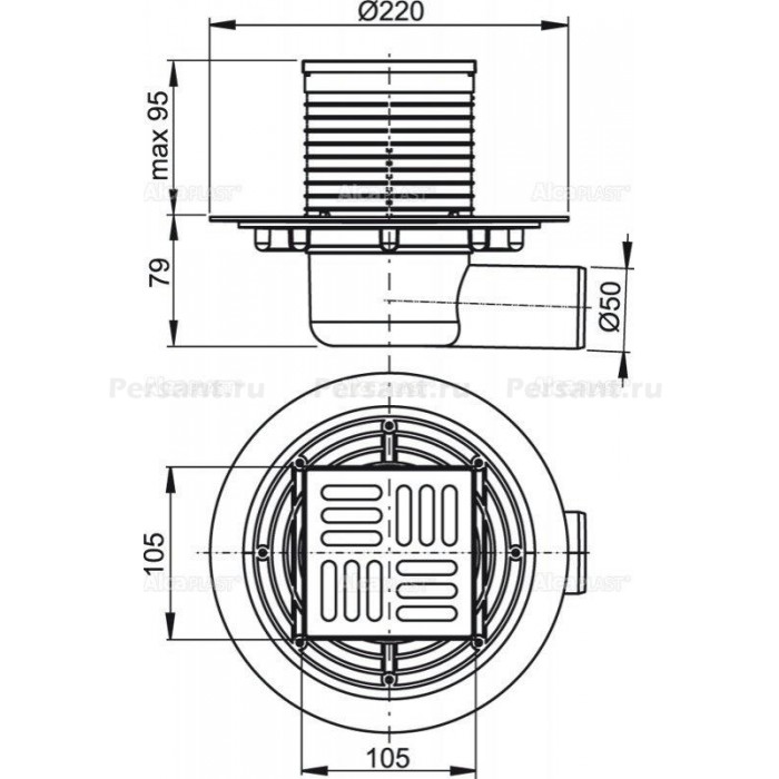 Душевой трап AlcaPlast APV101
