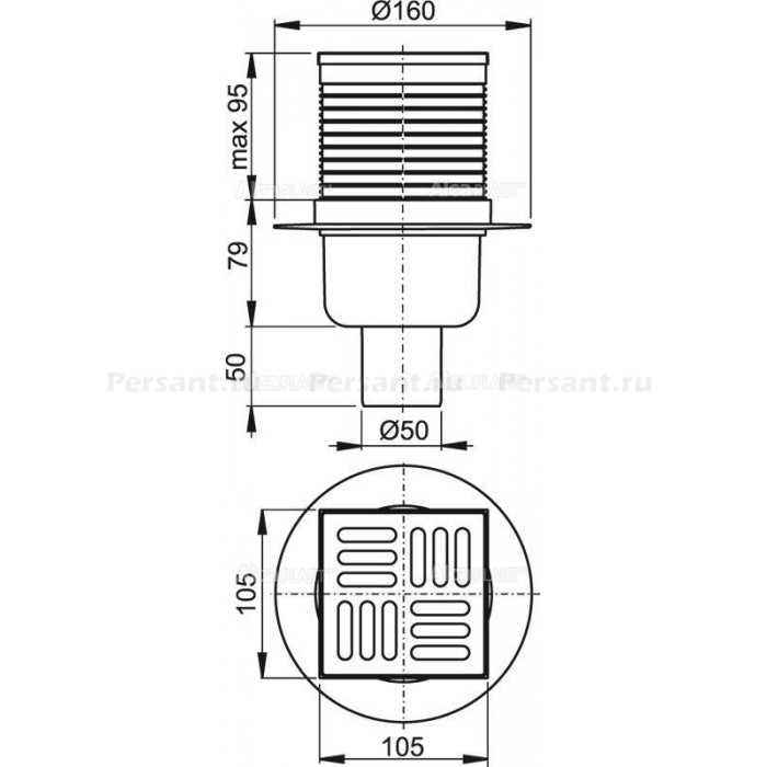 Душевой трап AlcaPlast APV32