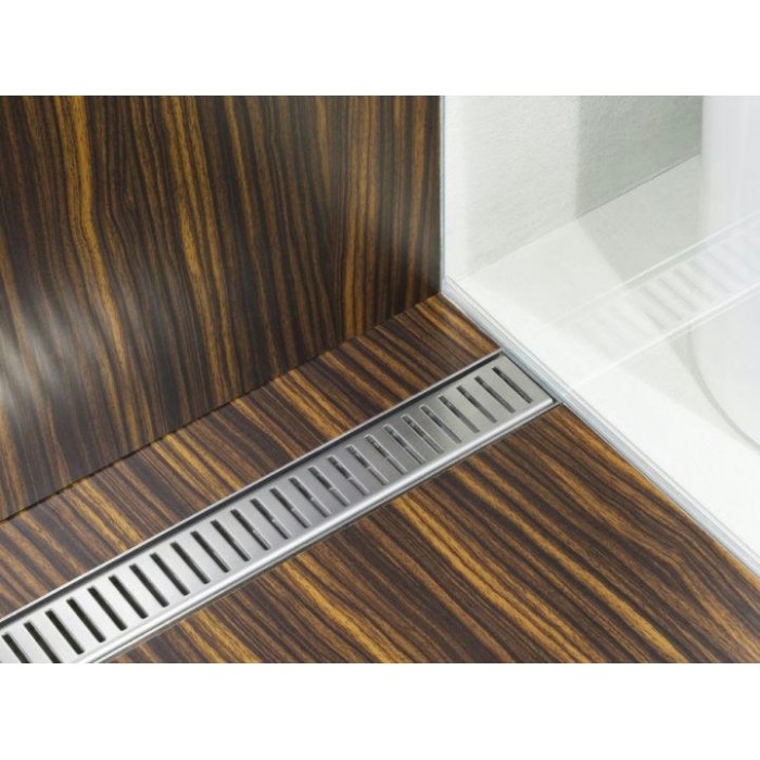 Решетка AlcaPlast PURE- 850L нержавеющая сталь глянцевая