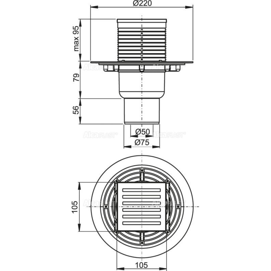 Душевой трап AlcaPlast APV203