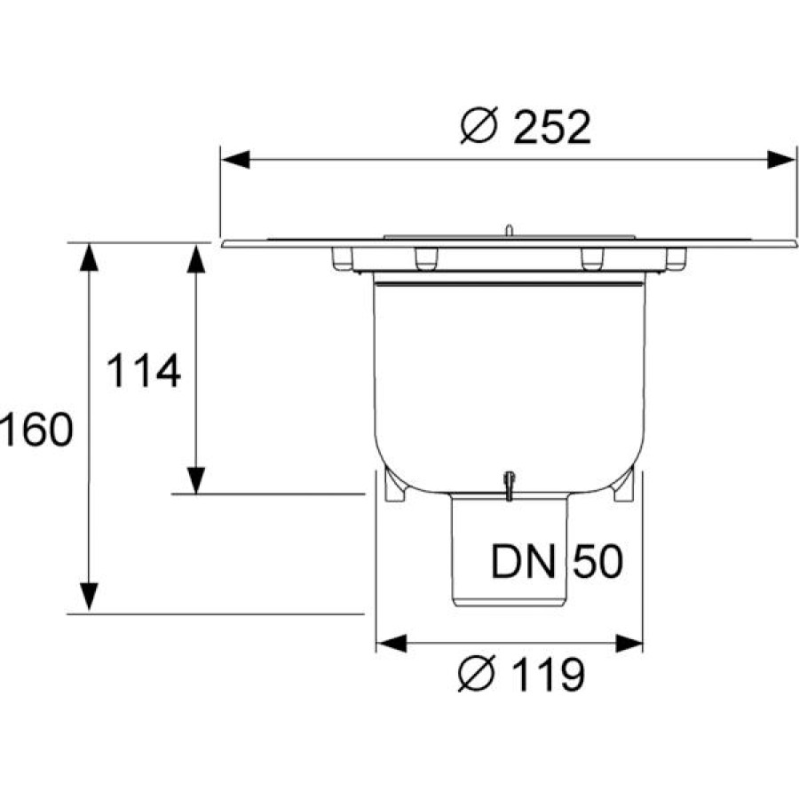 Сифон Tece Drainpoint 3601600 прямой