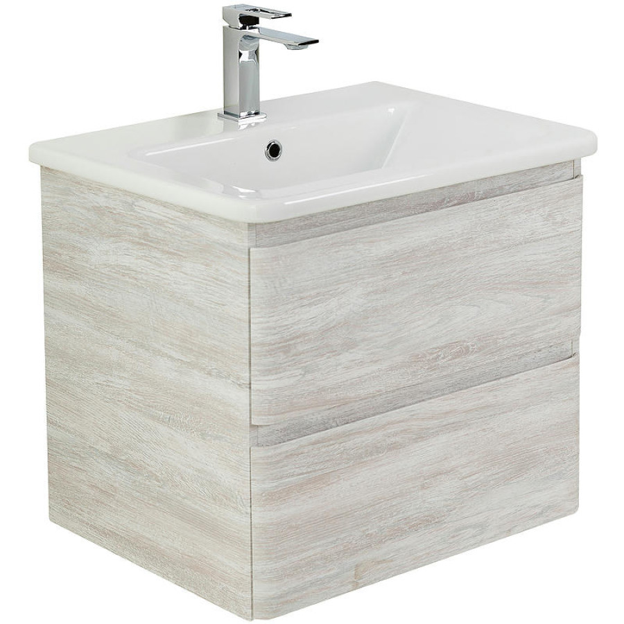 Тумба под раковину BelBagno 50 ALBANO-CER-500-2C-SO-RVB подвесная Rovere Vintage Bianco