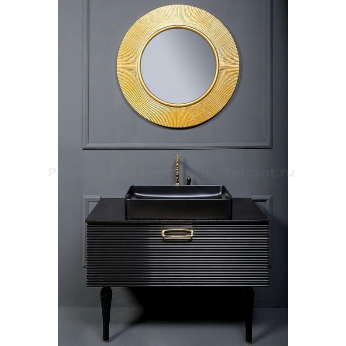 Тумба под раковину Boheme Armadi Art Vallessi Avangarde Linea 80 842-080-BG подвесная Черная Золото