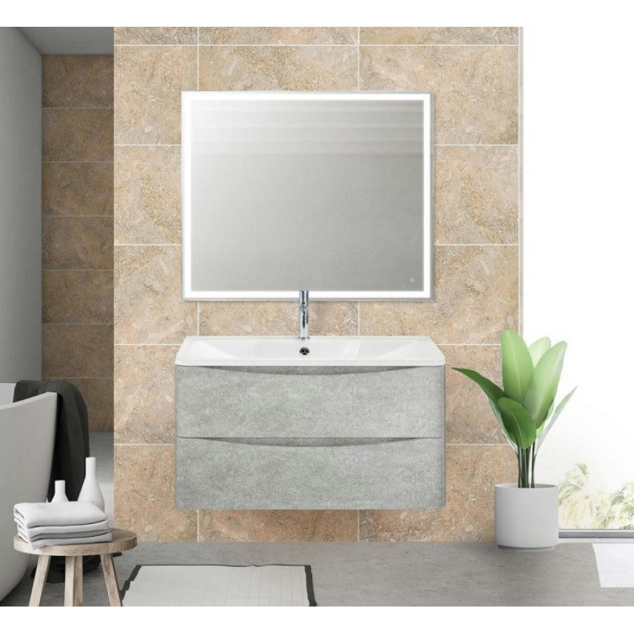 Тумба под раковину BelBagno ACQUA-900-2C-SO-CVG подвесная Cemento Verona Grigio