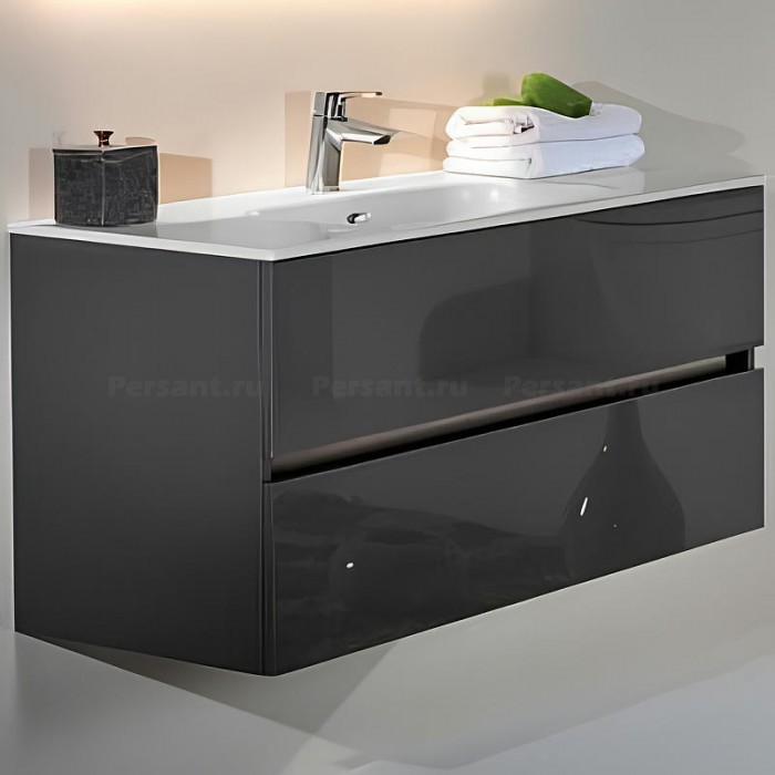 Тумба под раковину Boheme Armadi Art Vallessi 100 837-100-A glossy, антрацит глянец