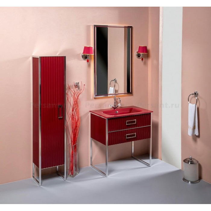 Тумба под раковину Boheme Armadi Art Monaco 80 866-080-RCR бордо/хром