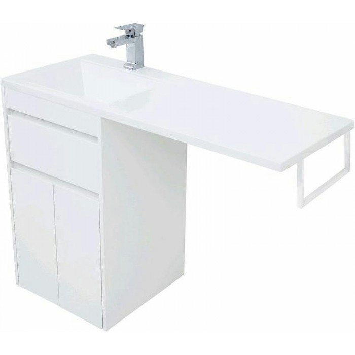 Тумба с раковиной Aquanet Токио 110 L 239204 Белая