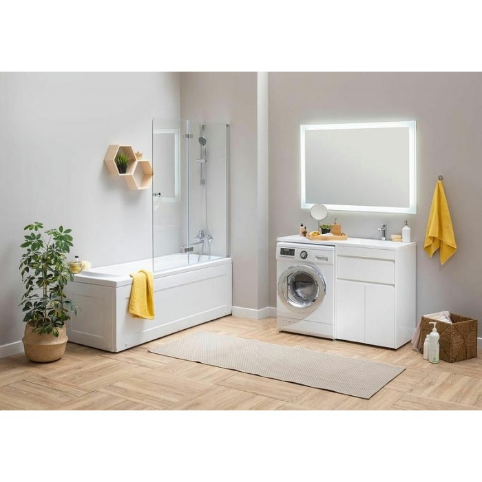 Тумба с раковиной Aquanet Токио 130 R 239216 Белая