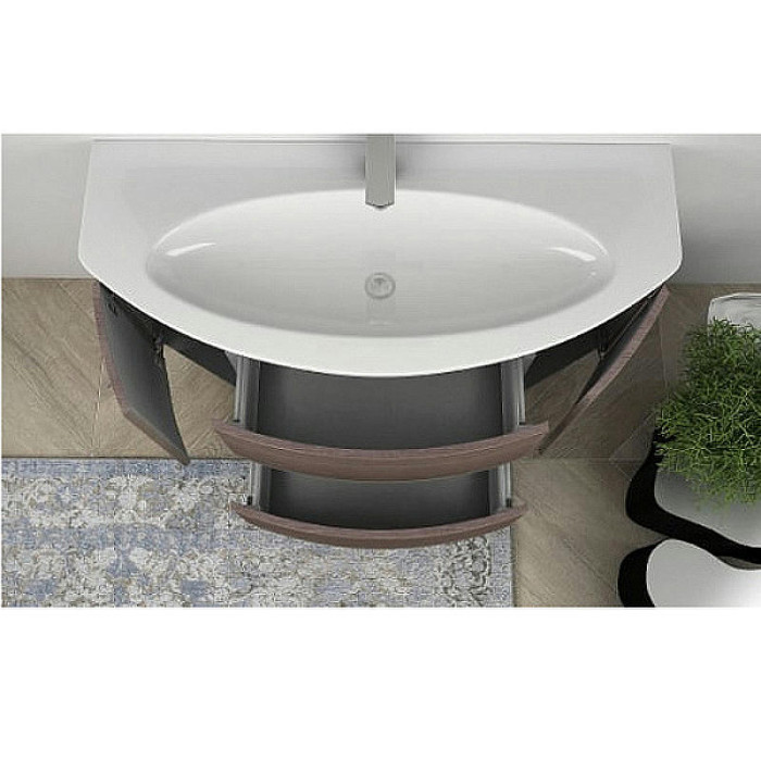 Тумба под раковину Cezares Eden 121 54408 подвесная Rovere Scuro Soft темное дерево