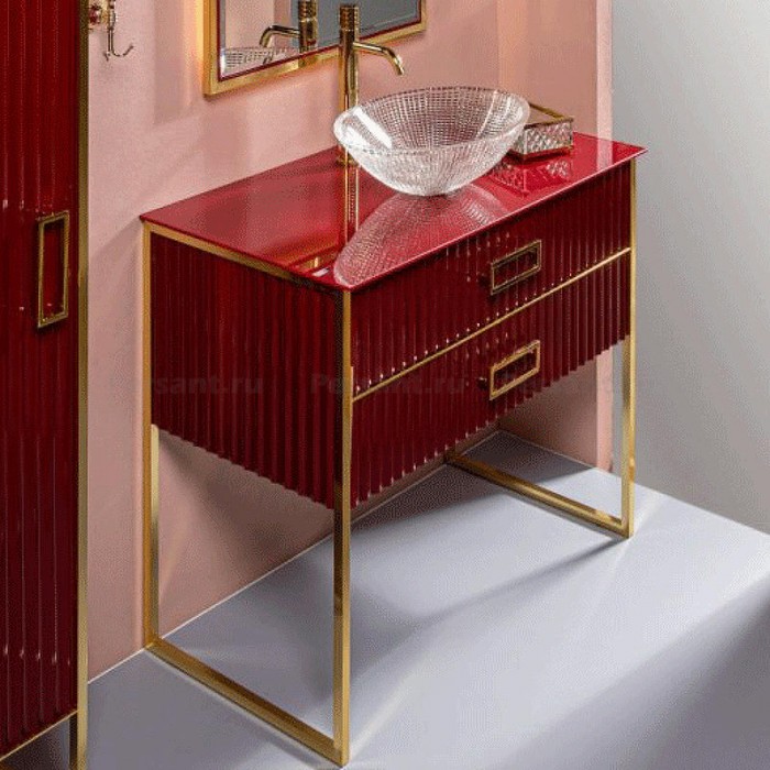 Тумба под раковину Boheme Armadi Art Monaco 100 867-100-RG бордо/золото