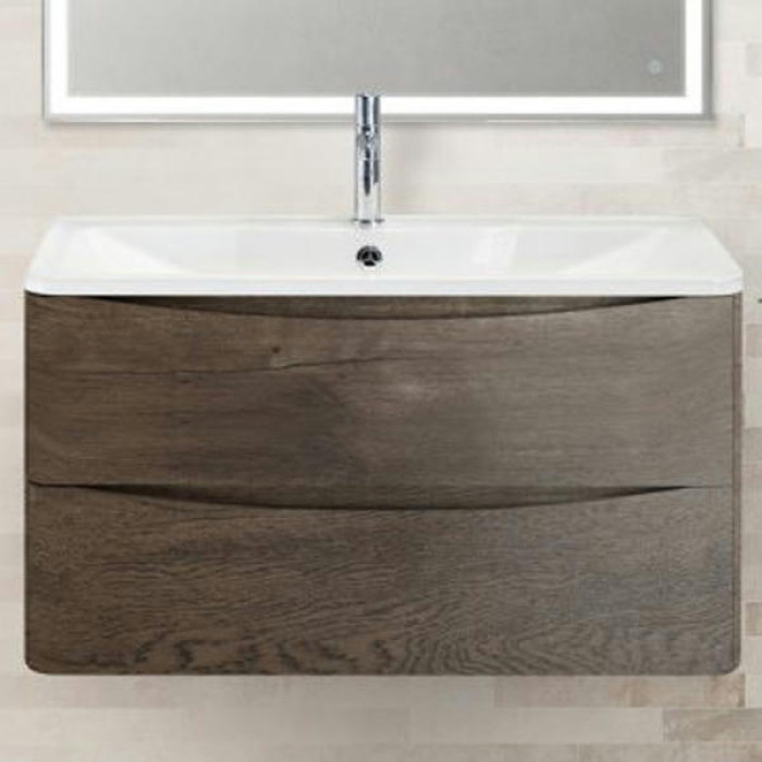 Тумба под раковину BelBagno ACQUA-900-2C-SO-RNG подвесная Robere Nature Grigio