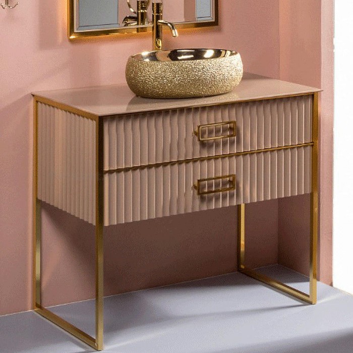 Тумба под раковину Boheme Armadi Art Monaco 100 867-100-CPG капучино/золото