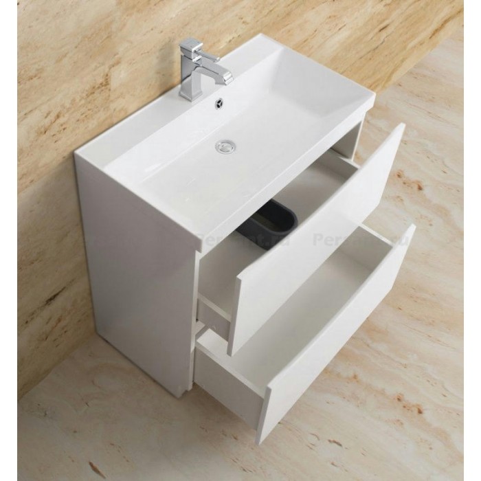 Тумба под раковину BelBagno Marino 80 MARINO-800-2C-PIA-BL-P напольная Bianco Lucido