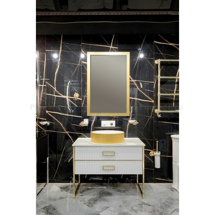 Тумба под раковину Boheme Armadi Art Monaco 80 867-080-WG Белая глянец Золото