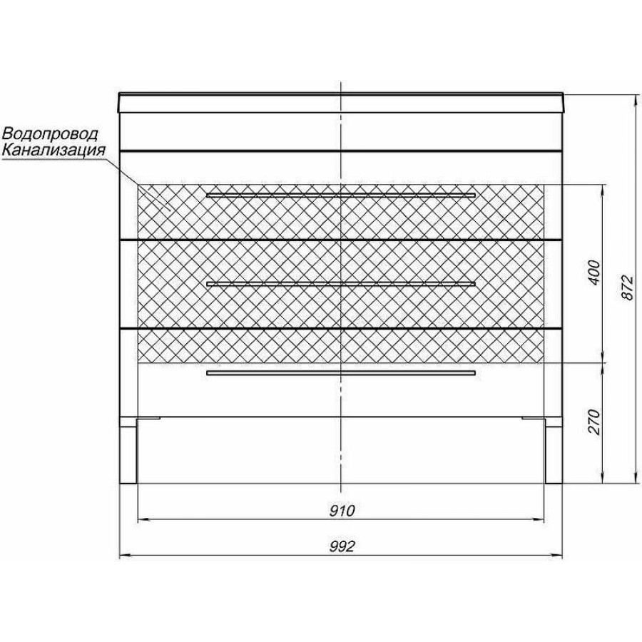 Тумба с раковиной Aquanet Верона 100 287663 Белая