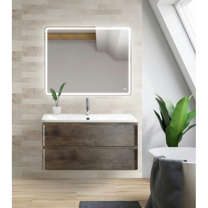 Тумба под раковину BelBagno Albano 100 ALBANO-1000-2C-SO-RNG подвесная Rovere Nature Grigio